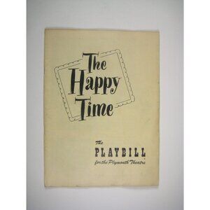 Happy Time Playbill Plymouth Theatre Vintage 1950 Eva Gabor Claude Dauphin Dana